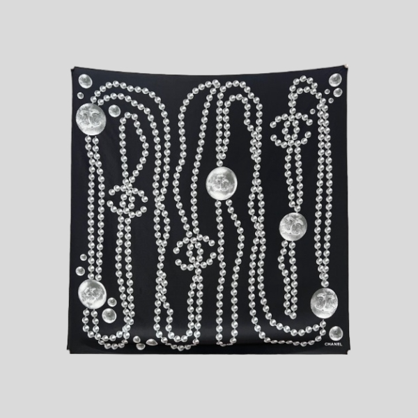 샤넬 진주 목걸이 스카프