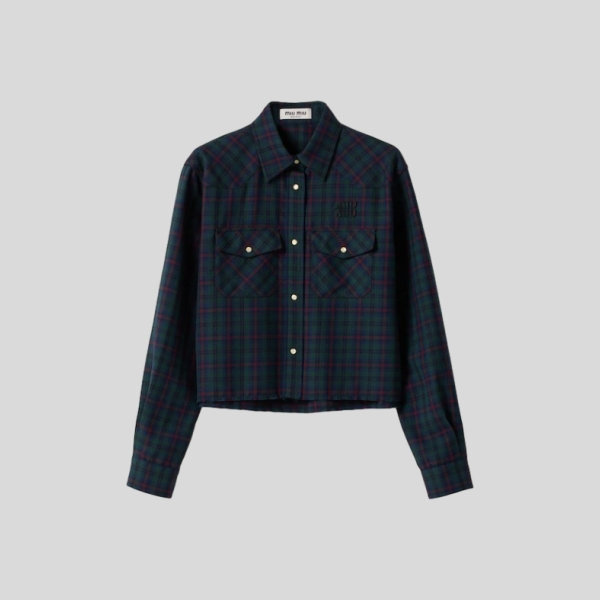 미우미우 체크 셔츠