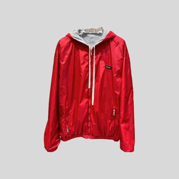 미우미우 저지 및 테크니컬 퐁제 블루종 자켓(2color)