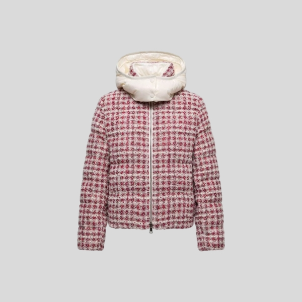 몽클레르 Andronne 트위드 후드 쇼트 다운 자켓