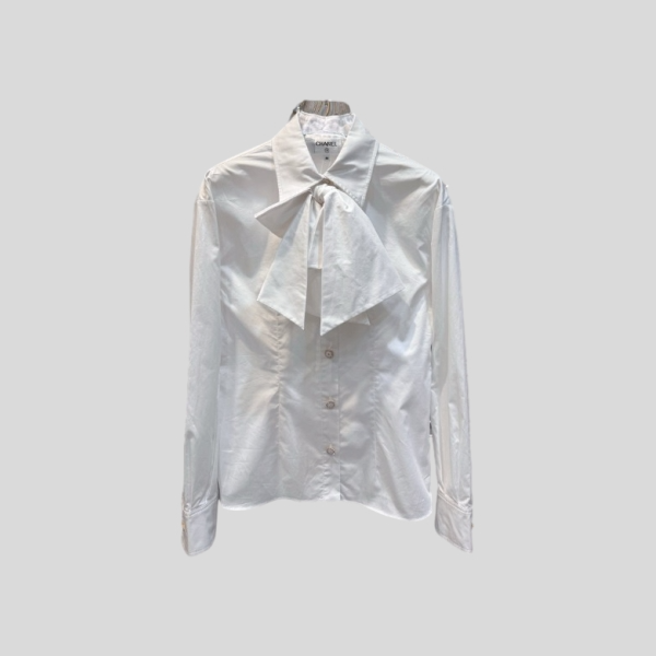 샤넬 보타이 블라우스