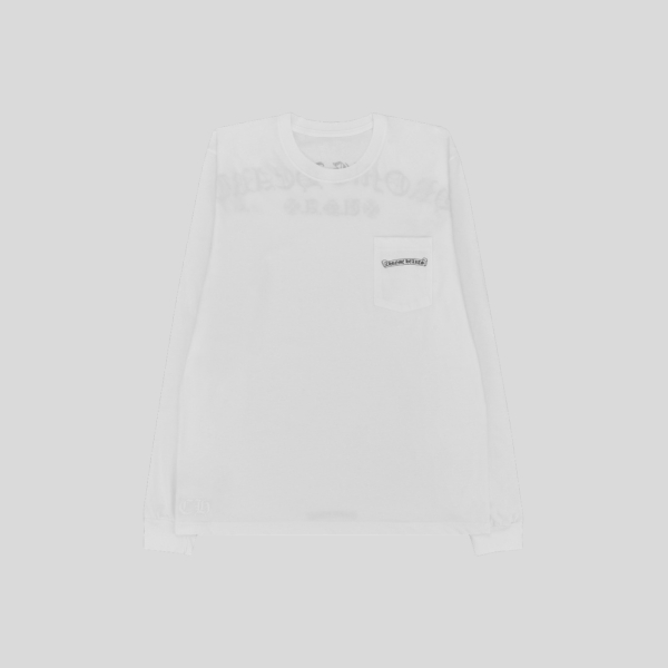 크롬하츠 스크립트 레터 로고 롱슬리브 티셔츠