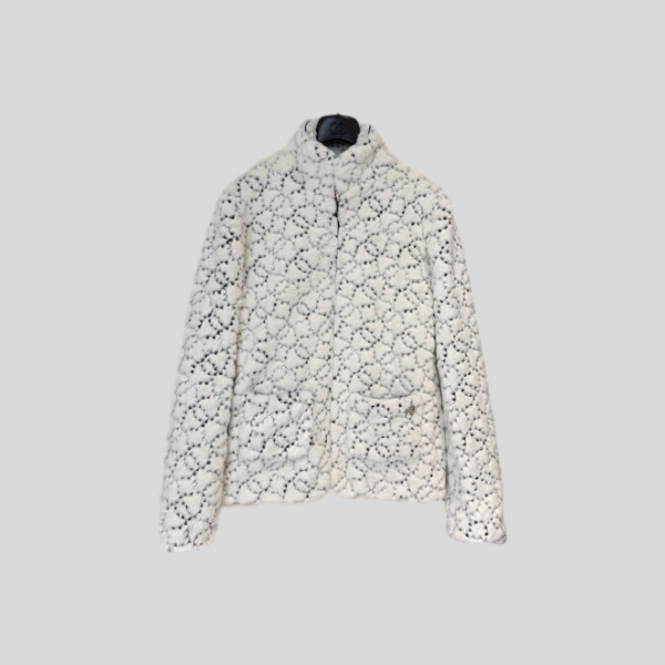 샤넬 플러시 자켓 (블랙,화이트)