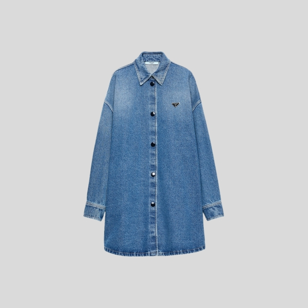 프라다 데님 롱 셔츠