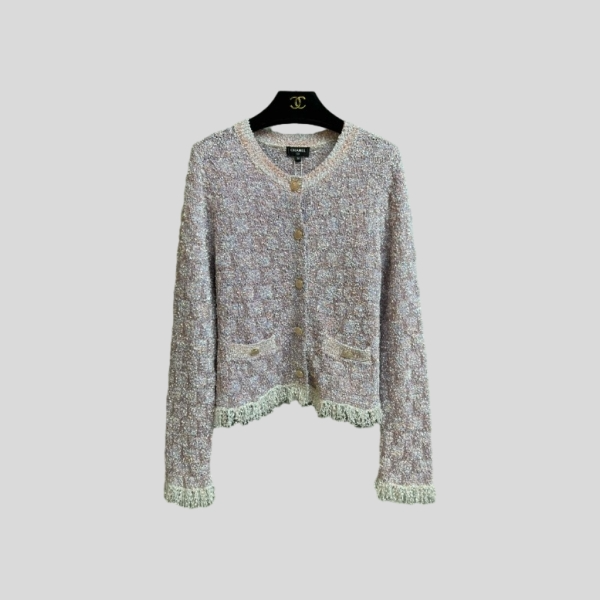 샤넬 싱글 브레스트 가디건