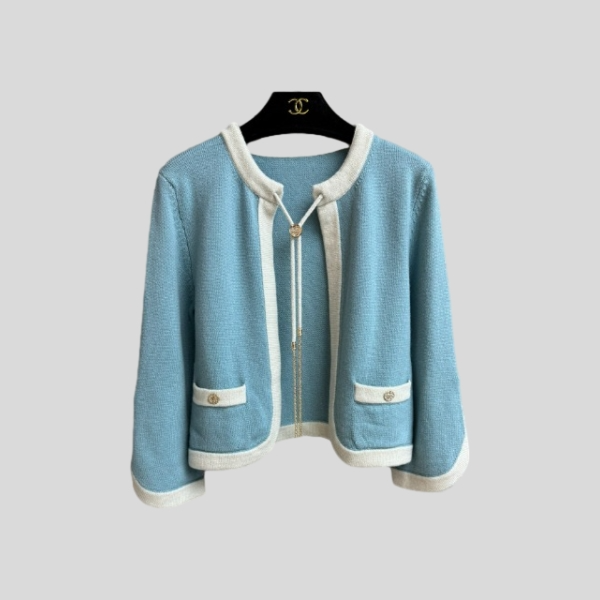 샤넬 블록 캐시미어 가디건