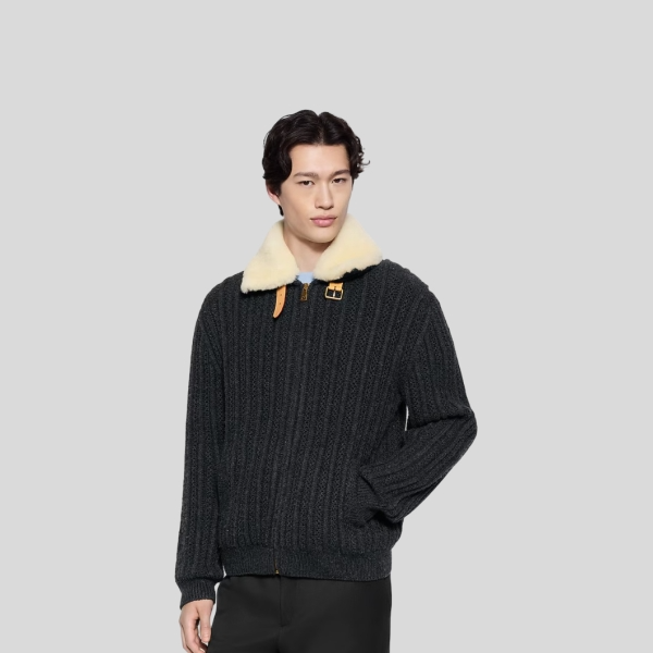 루이비통 캐시미어 울 블루종