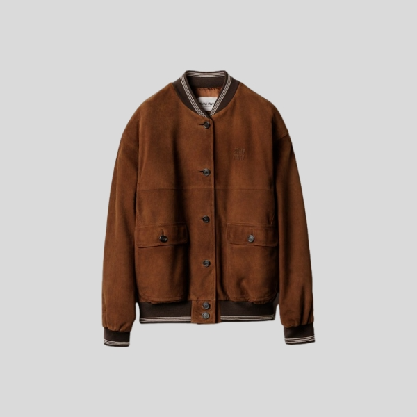 미우미우 스웨이드 블루종 자켓