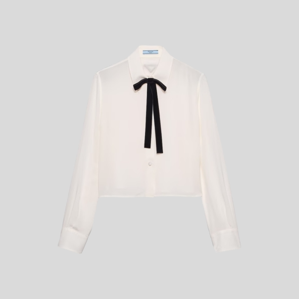 프라다 크레이프 드 신 셔츠