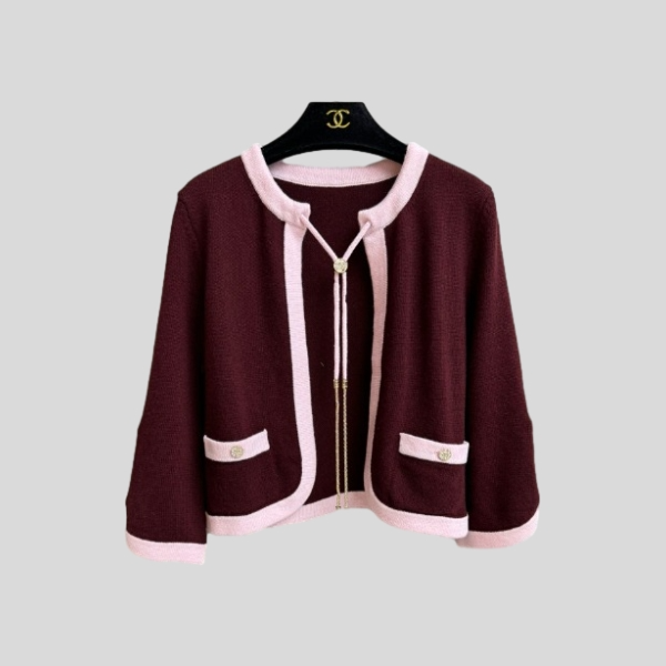 샤넬 블록 캐시미어 가디건