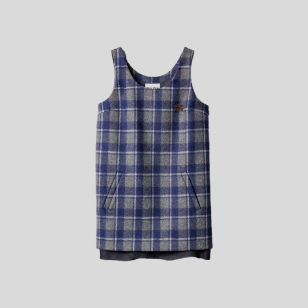 미우미우 체크 미니드레스