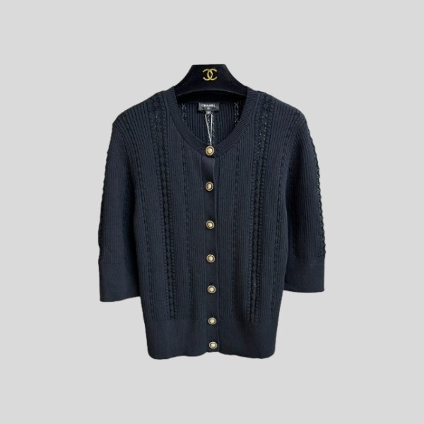샤넬 케이블 니트 가디건