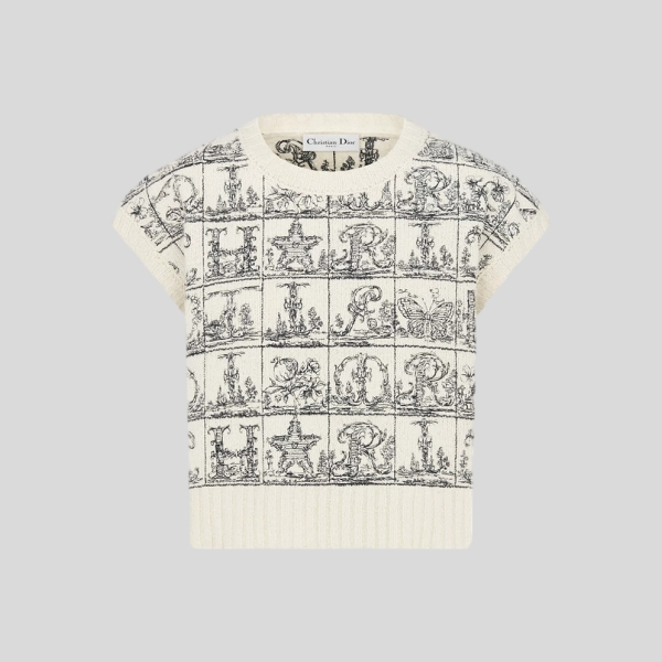 디올 자수 스웨터 베스트