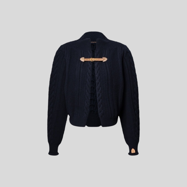 루이비통 스트랩 프런트 케이블 니트 가디건