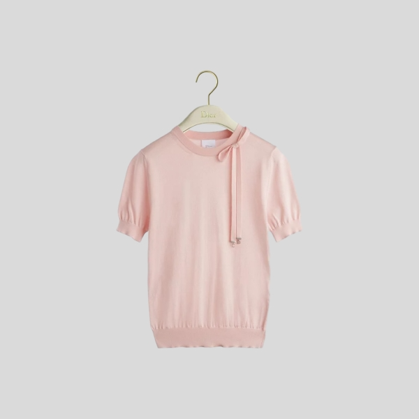 디올 반소매 피티드 스웨터