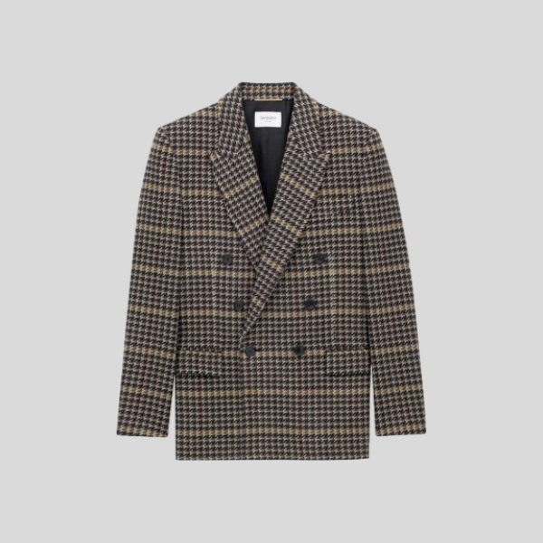 생로랑 플래드 블레이저