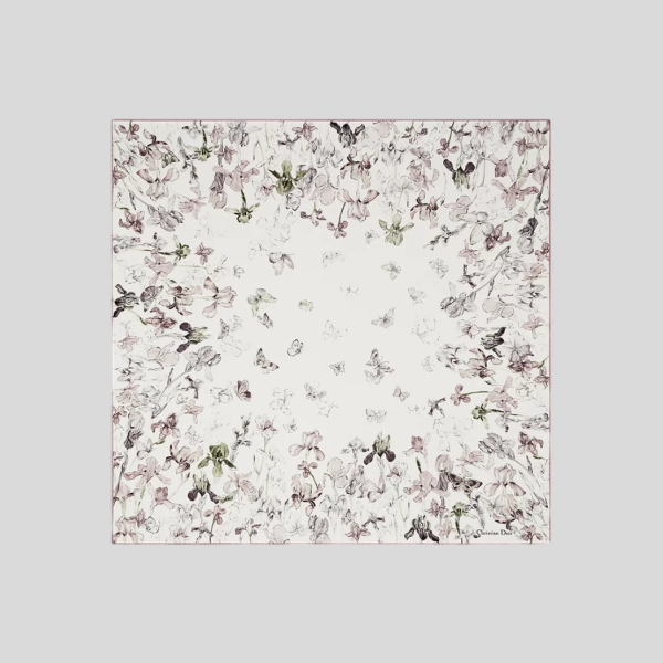 디올 Butterflies & Iris 90 스퀘어 스카프