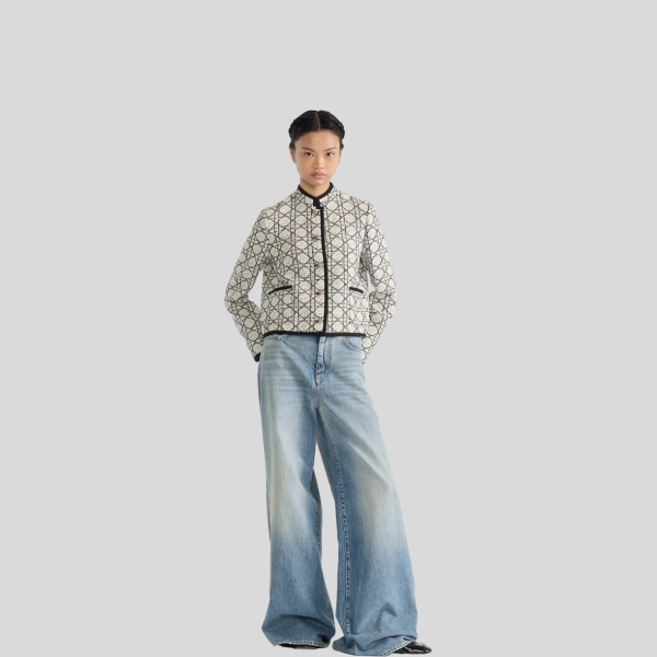 디올 매크로까나쥬 크롭 재킷