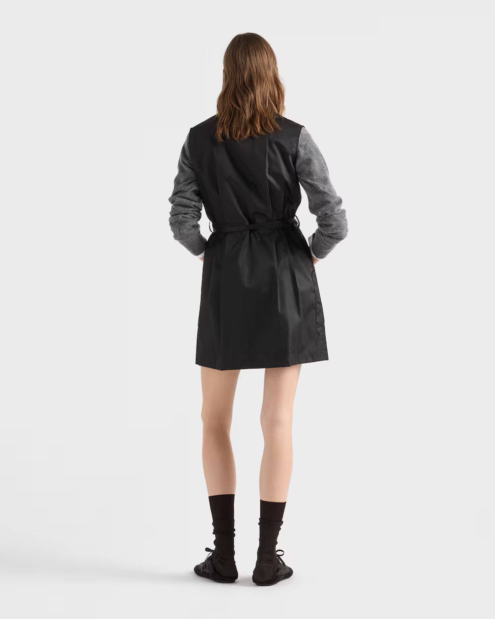 프라다 리나일론 미니드레스