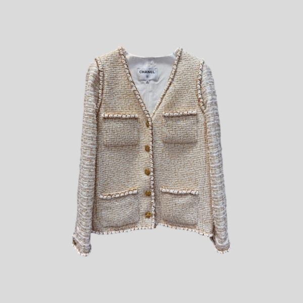 샤넬 크루즈 컬렉션 코튼 트위드 재킷