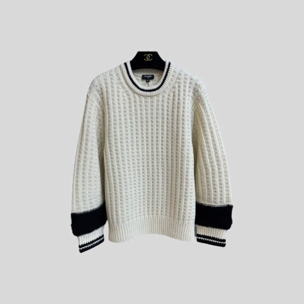 샤넬 컬러 블록 스웨터