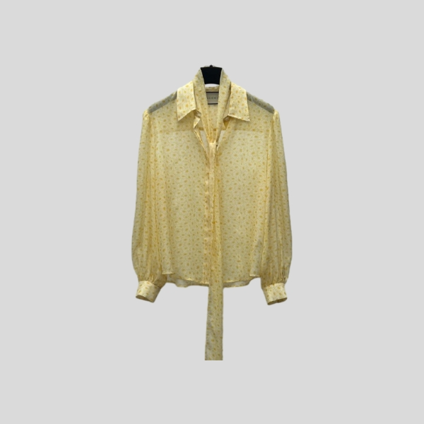 구찌 리조트 컬렉션 실크 플로럴 블라우스(2color)