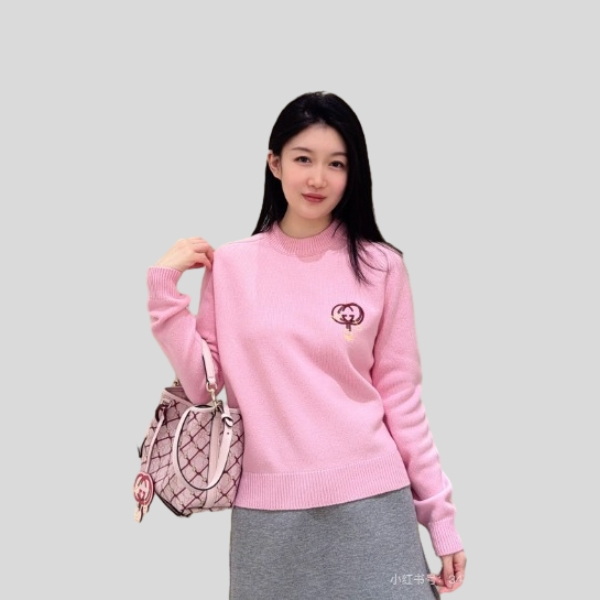 구찌 핑크 스터럽 스웨터